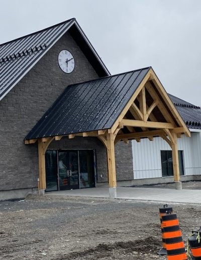 Explore handcrafted timber entrance canopies by Bytown Timberworks for timeless appeal.